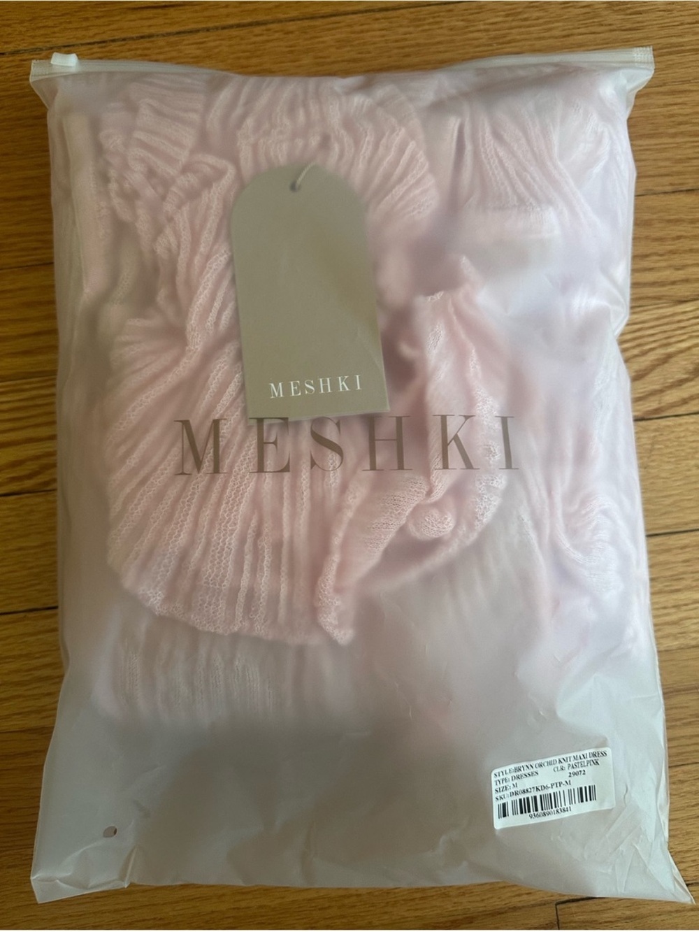 Meshki Blush Pink Off-Shoulder One-Shoulder Maxi Dress - Picture 4 of 5